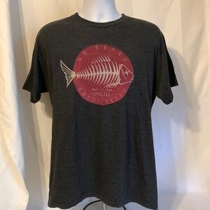 O’Neill Men’s Size Large Short Sleeve Gray T-shirt Logo Front Cotton Blend Shirt